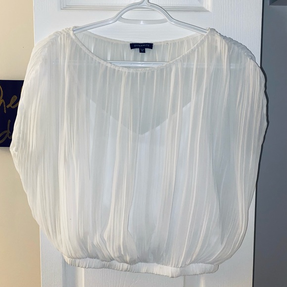 Sheer White Top - Picture 1 of 1